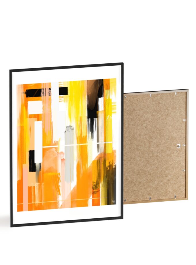 Liquid Gold Poster, Framed