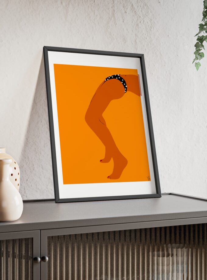 Sun Bath Poster, Framed