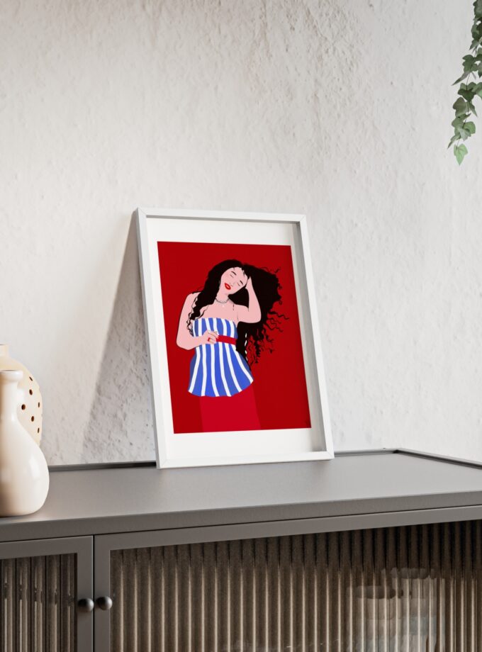 Salty Hair Poster, Framed