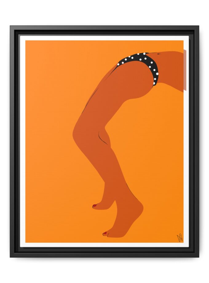 Sun Bath Canvas, Framed