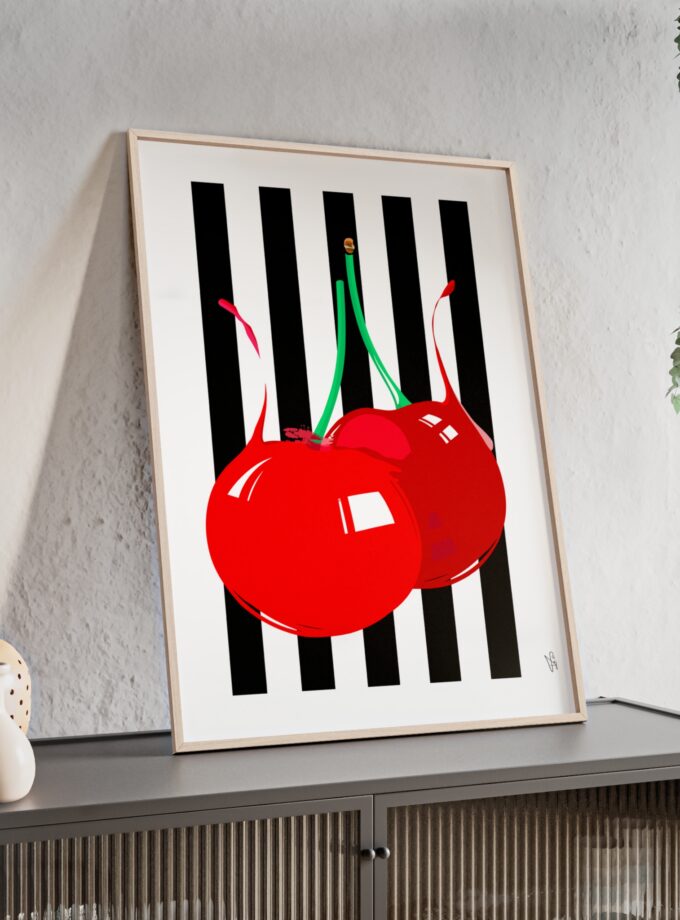 Cherries Poster, Framed
