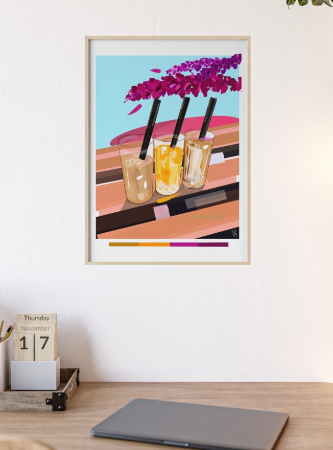 Under The Bugenvilija Poster, Framed