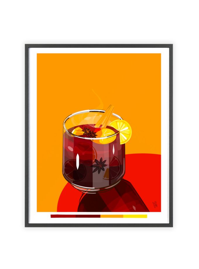 Mulled Wine Poster, Framed