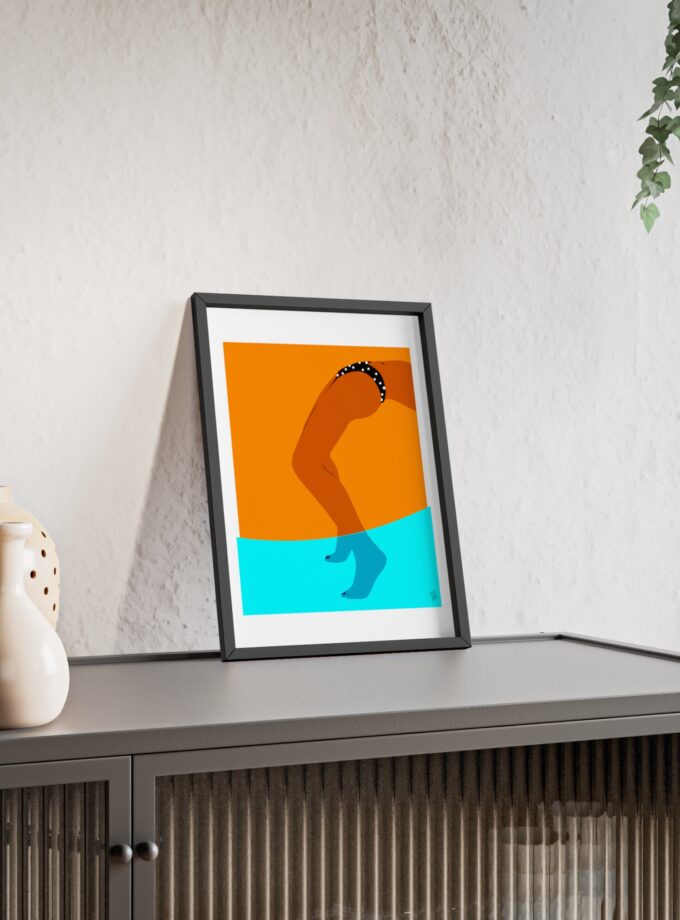 Pool Bridge Poster, Framed