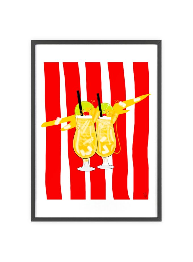 Pina Colada Poster, Framed