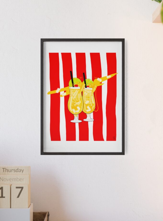 Pina Colada Poster, Framed