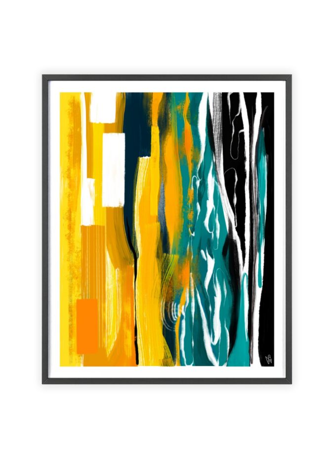 Midnight Swim Poster, Framed