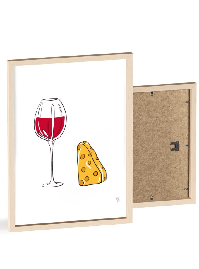 Girl Dinner Poster, Framed