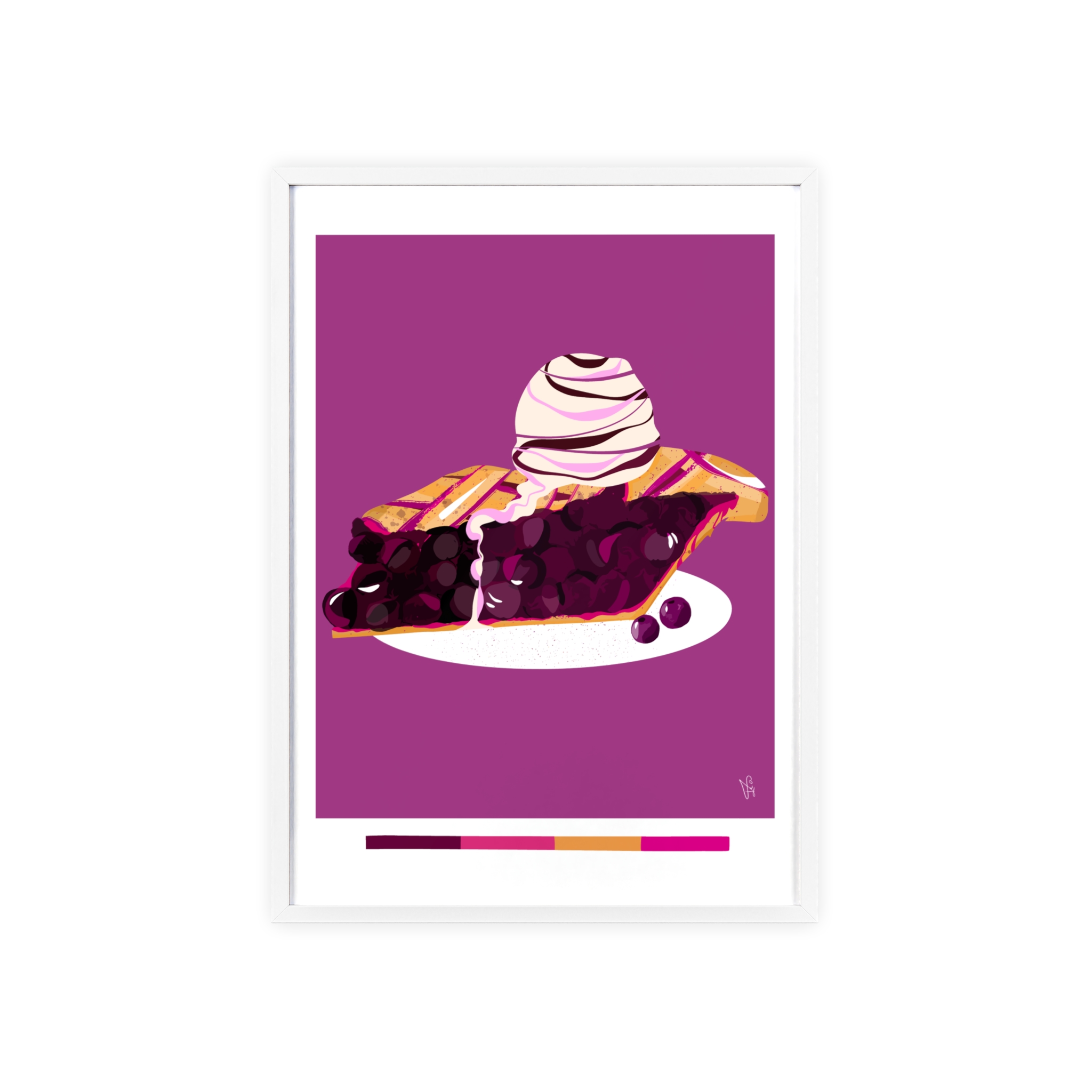 Blueberry Pie Poster, Framed - Image 45