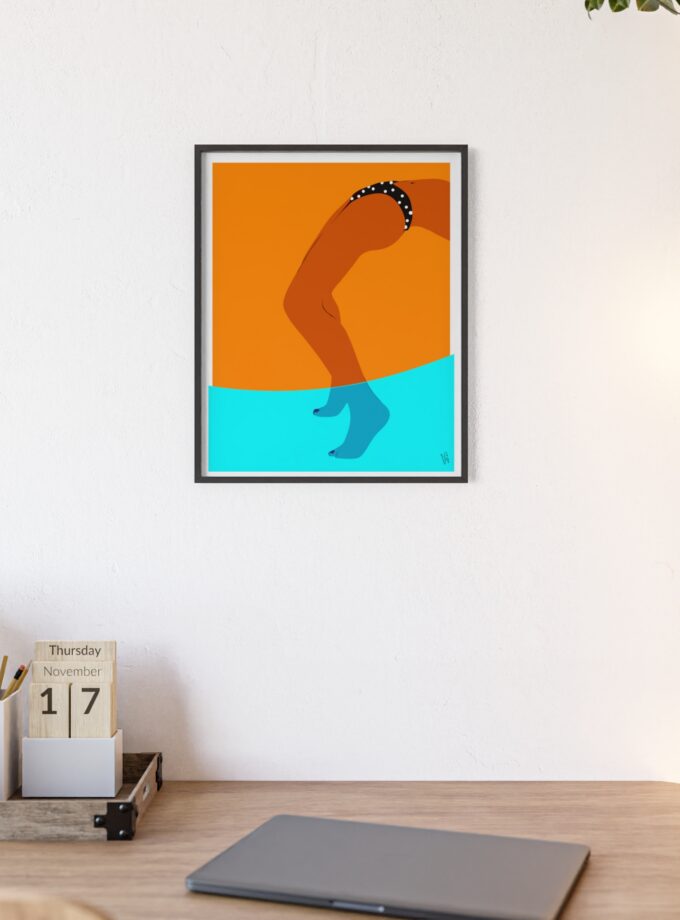 Pool Bridge Poster, Framed