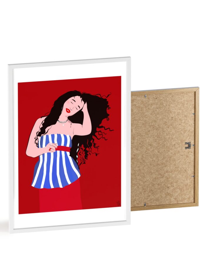 Salty Hair Poster, Framed