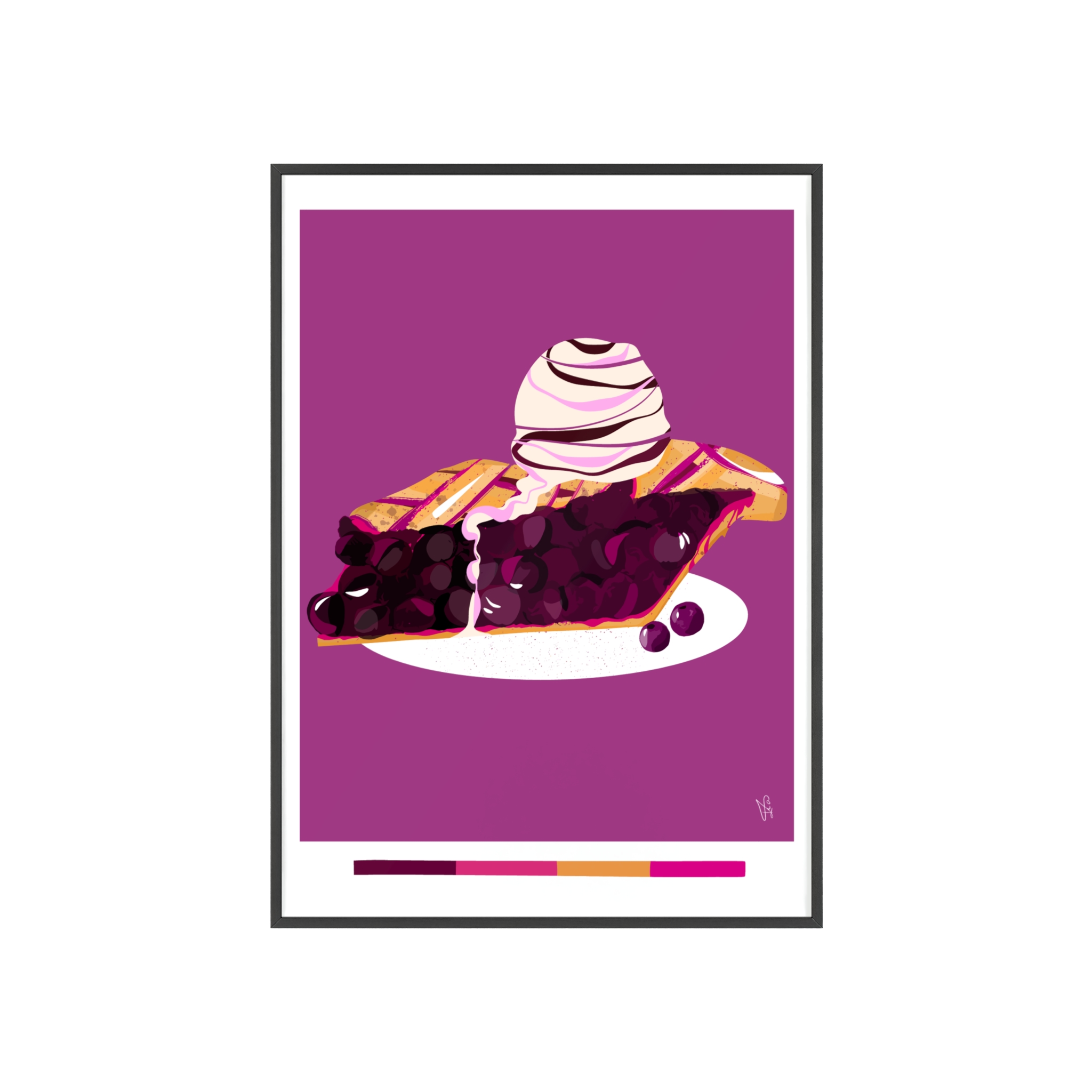 Blueberry Pie Poster, Framed - Image 17