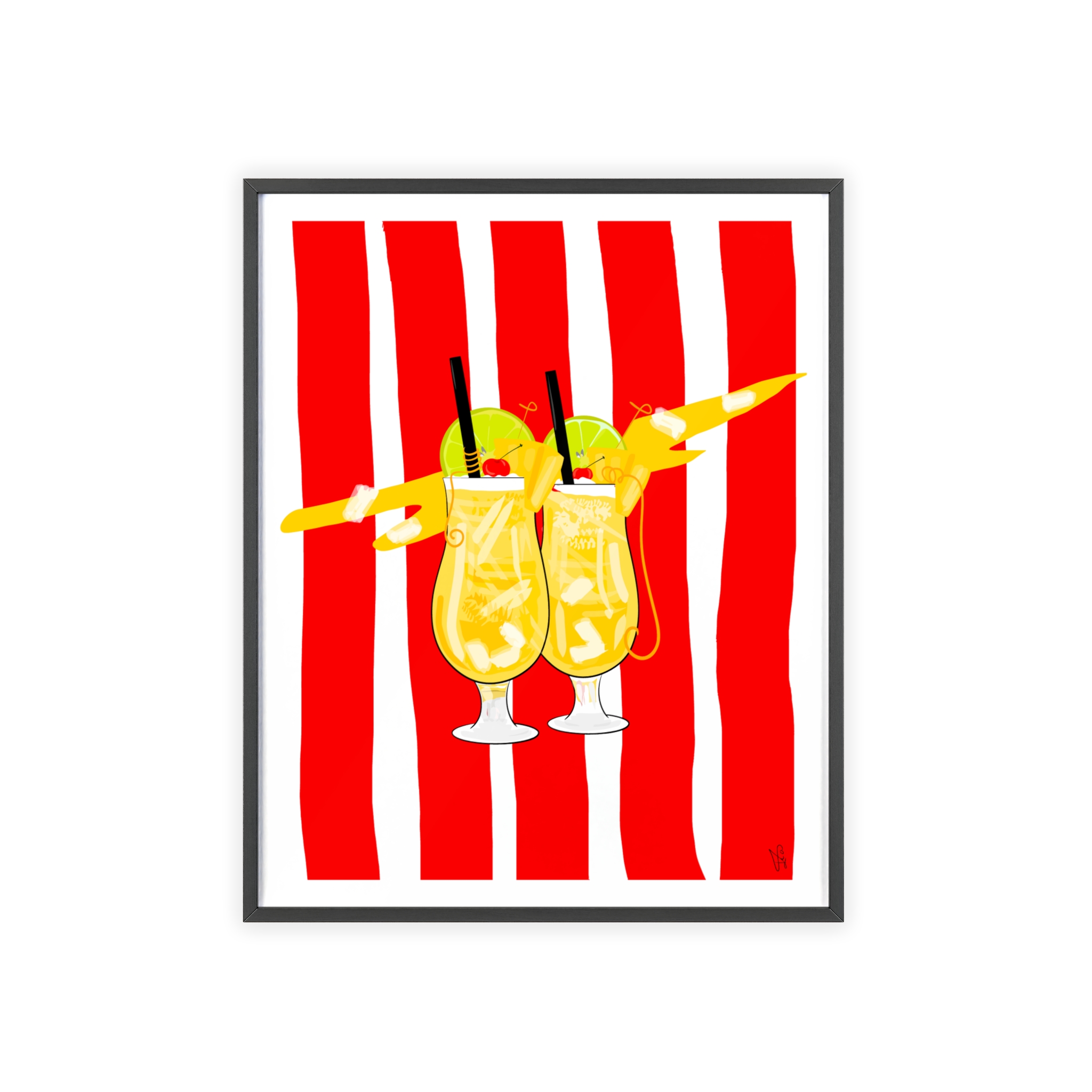 Pina Colada Poster, Framed