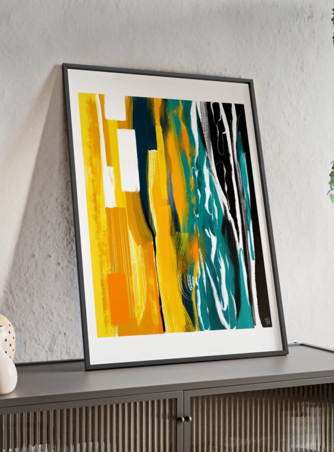 Midnight Swim Poster, Framed