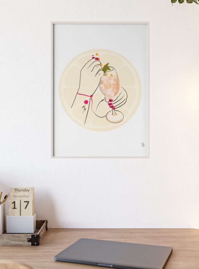 A Toast To Friendship Poster, Framed