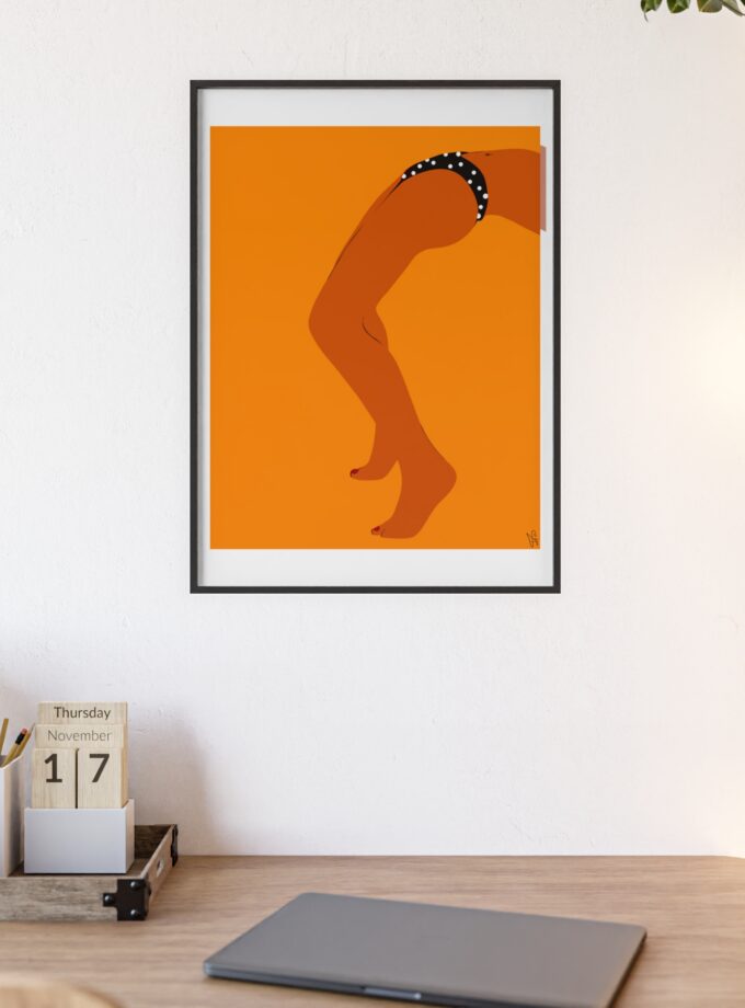 Sun Bath Poster, Framed