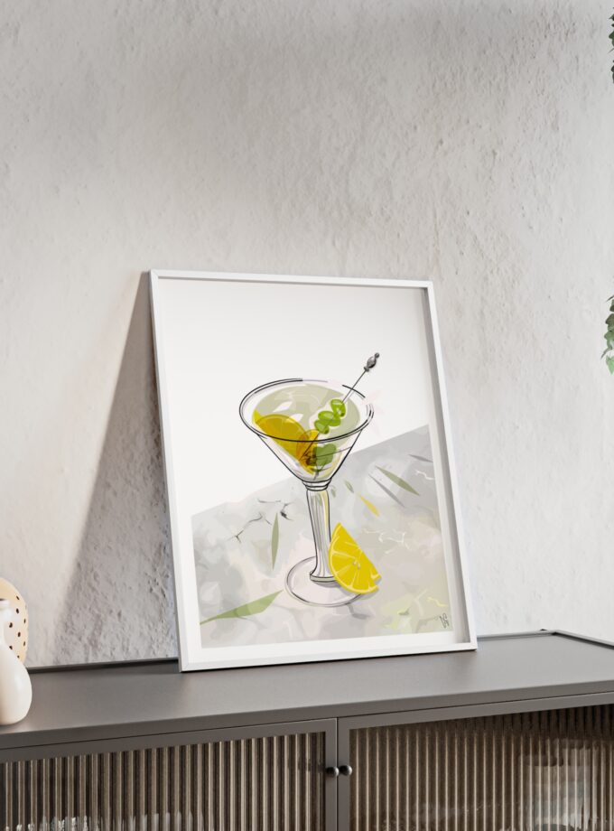 Dirty Martini Poster, Framed