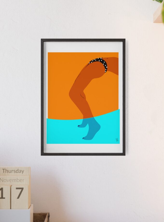 Pool Bridge Poster, Framed