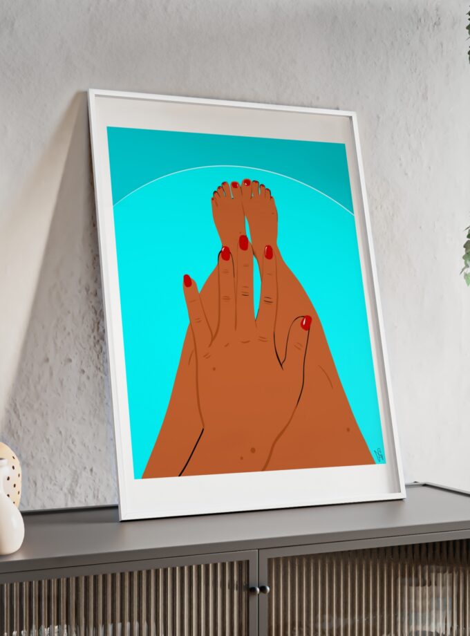 By The Pool Poster, Framed