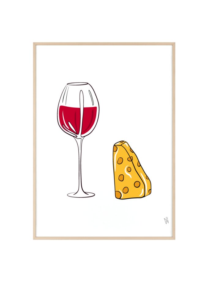 Girl Dinner Poster, Framed