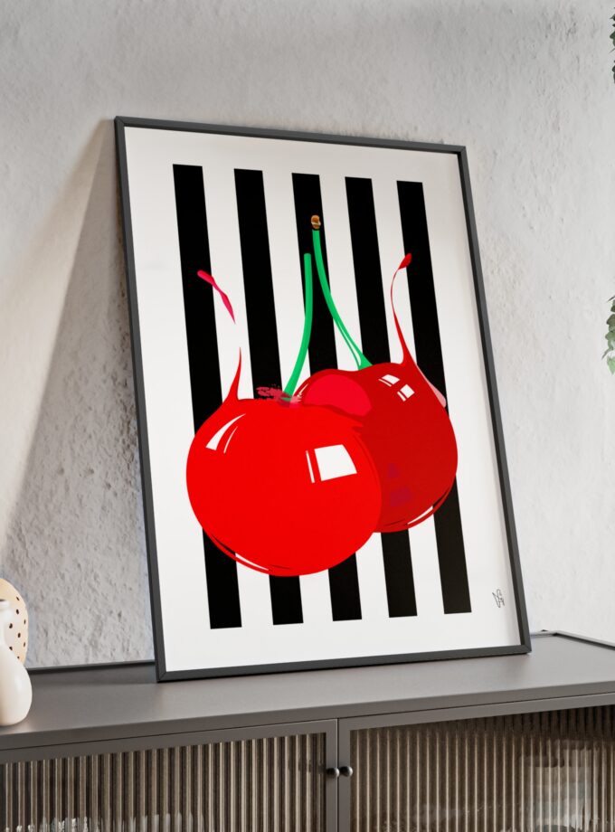 Cherries Poster, Framed