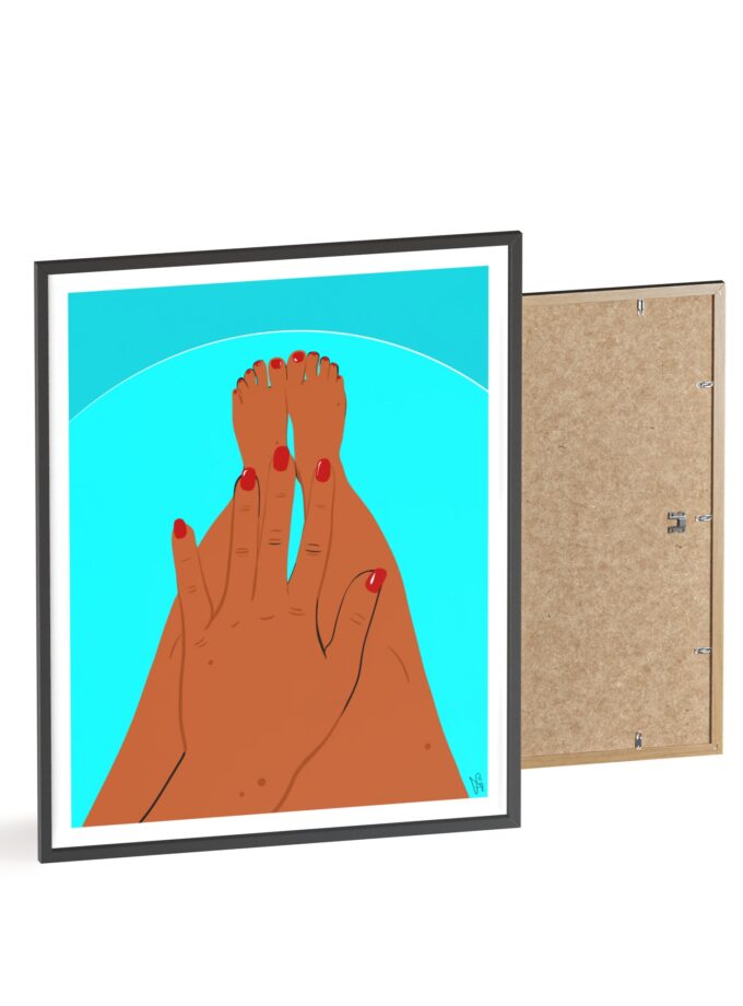 By The Pool Poster, Framed