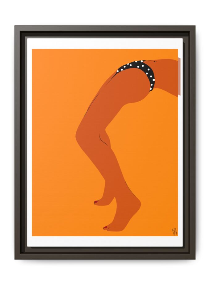 Sun Bath Canvas, Framed