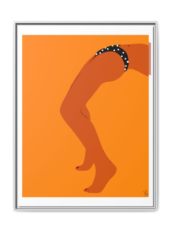 Sun Bath Canvas, Framed