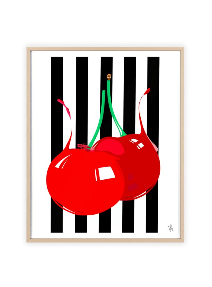 Cherries Poster, Framed