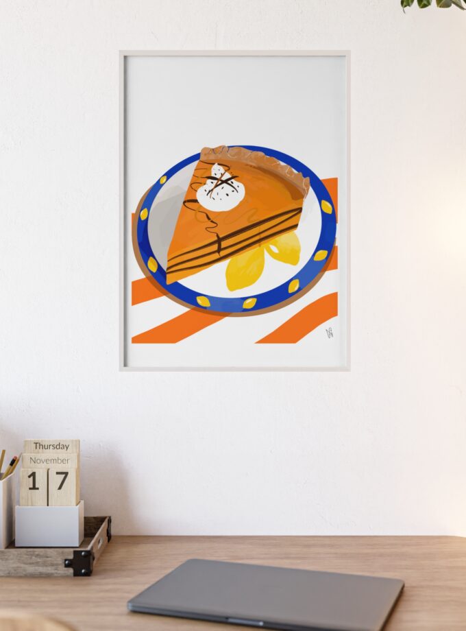 Pumpkin Pie Poster, Framed