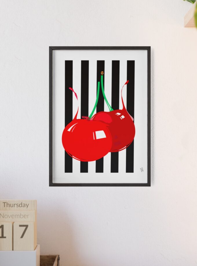 Cherries Poster, Framed
