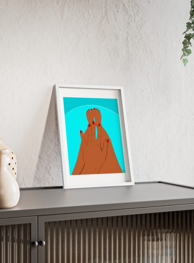 By The Pool Poster, Framed