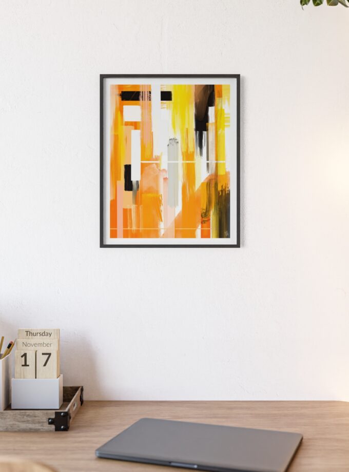 Liquid Gold Poster, Framed