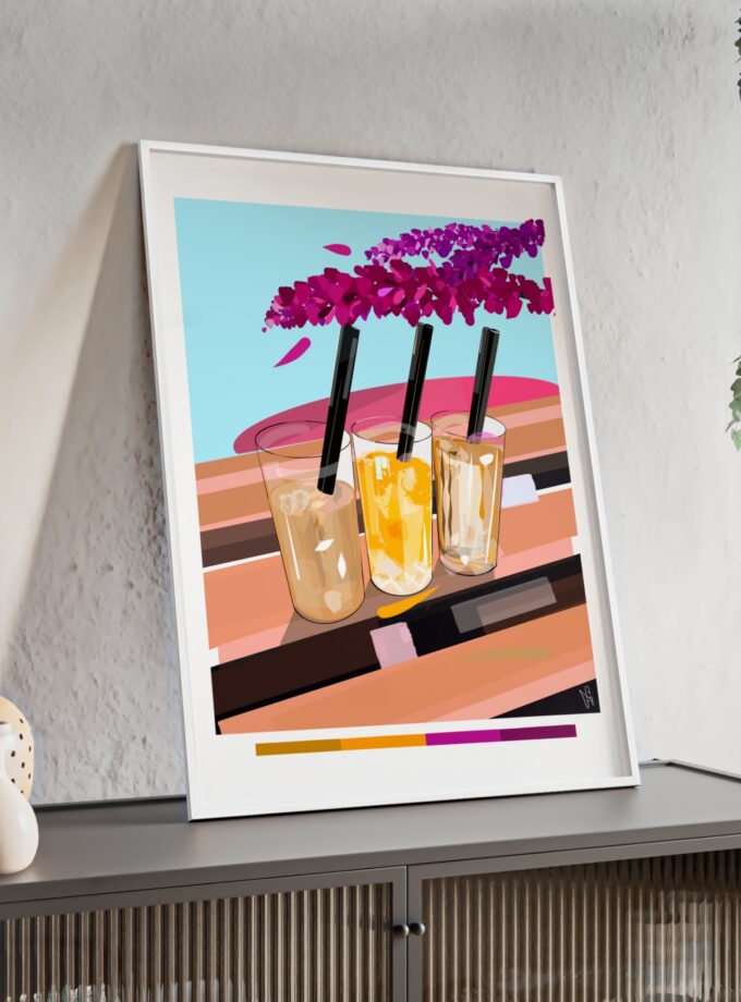 Under The Bugenvilija Poster, Framed