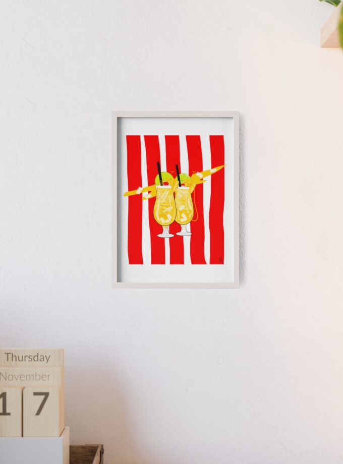 Pina Colada Poster, Framed
