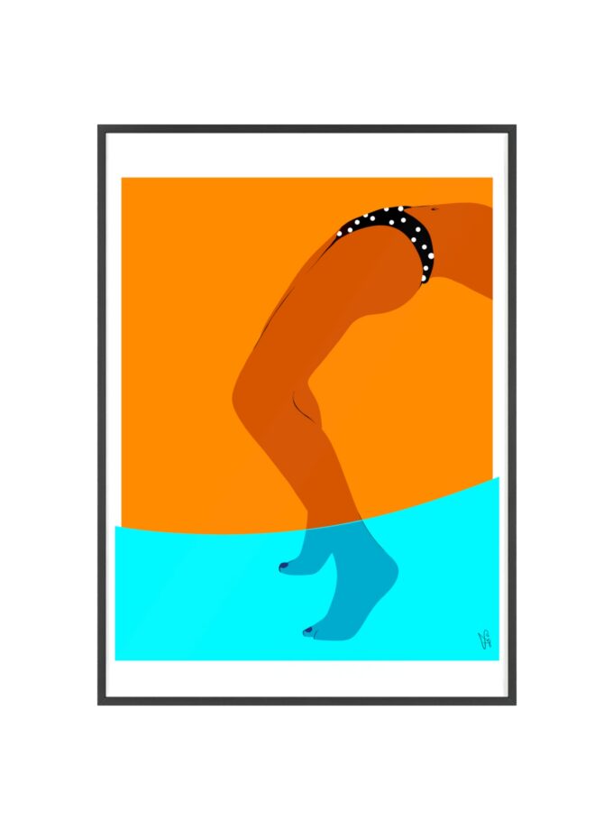 Pool Bridge Poster, Framed