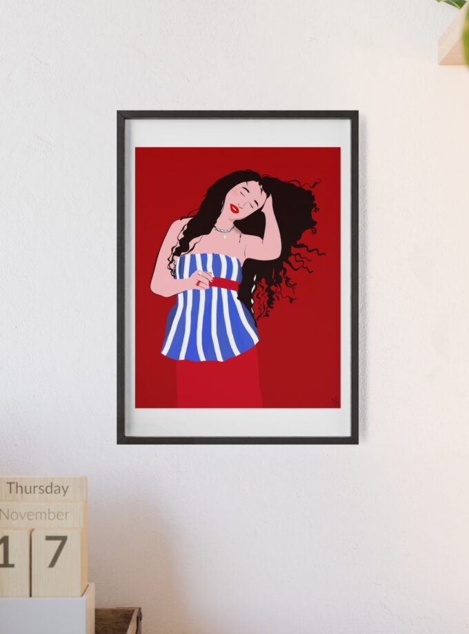 Salty Hair Poster, Framed