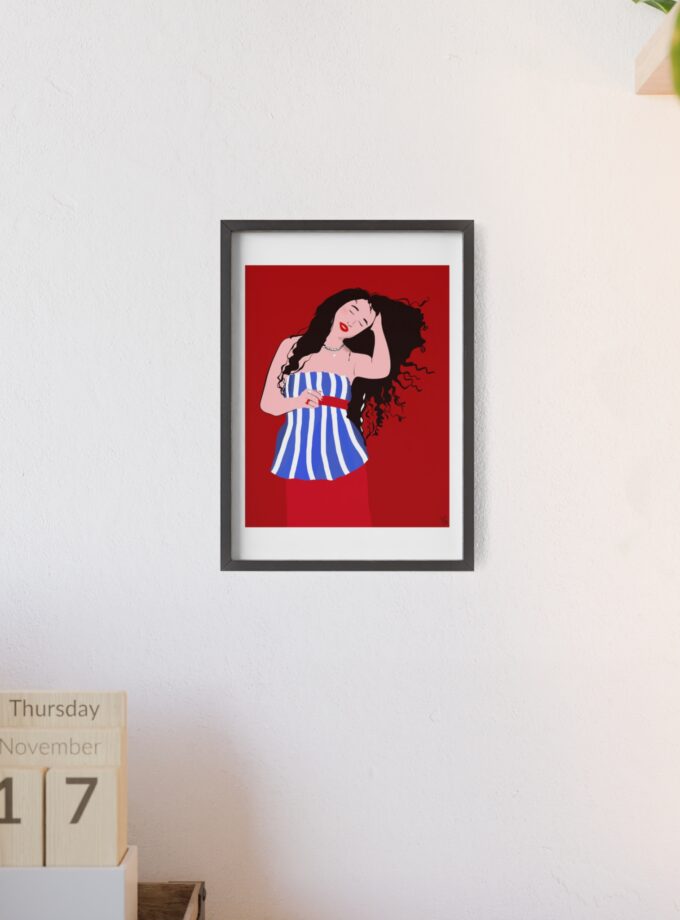 Salty Hair Poster, Framed