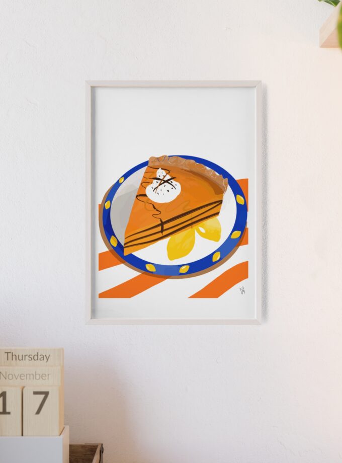 Pumpkin Pie Poster, Framed