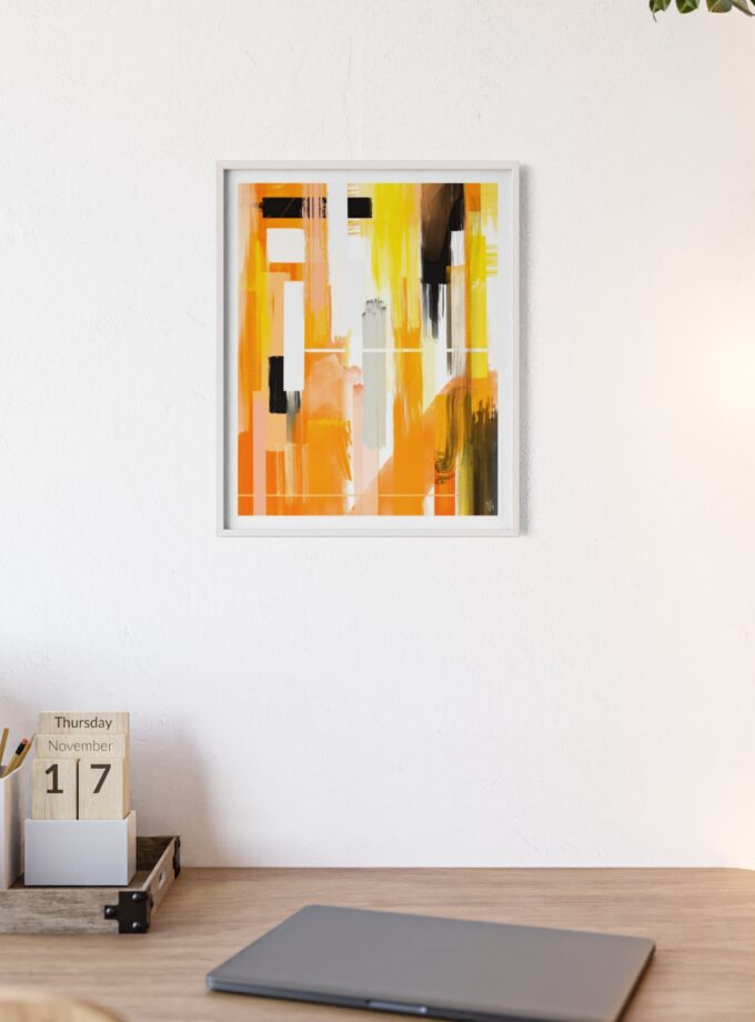 Liquid Gold Poster, Framed