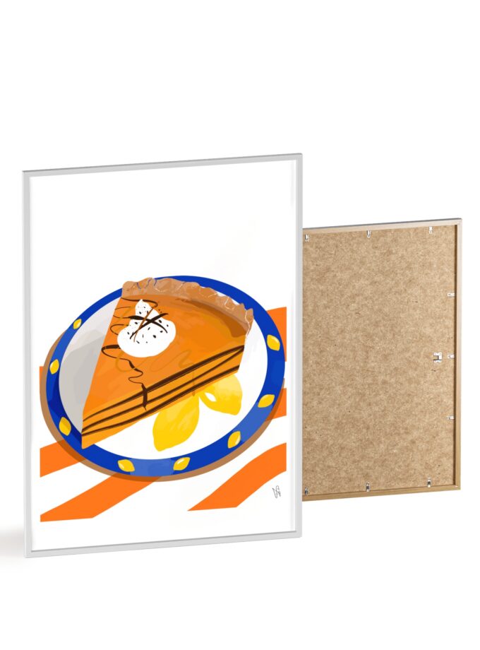 Pumpkin Pie Poster, Framed