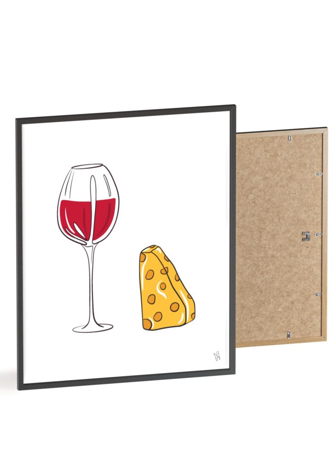 Girl Dinner Poster, Framed