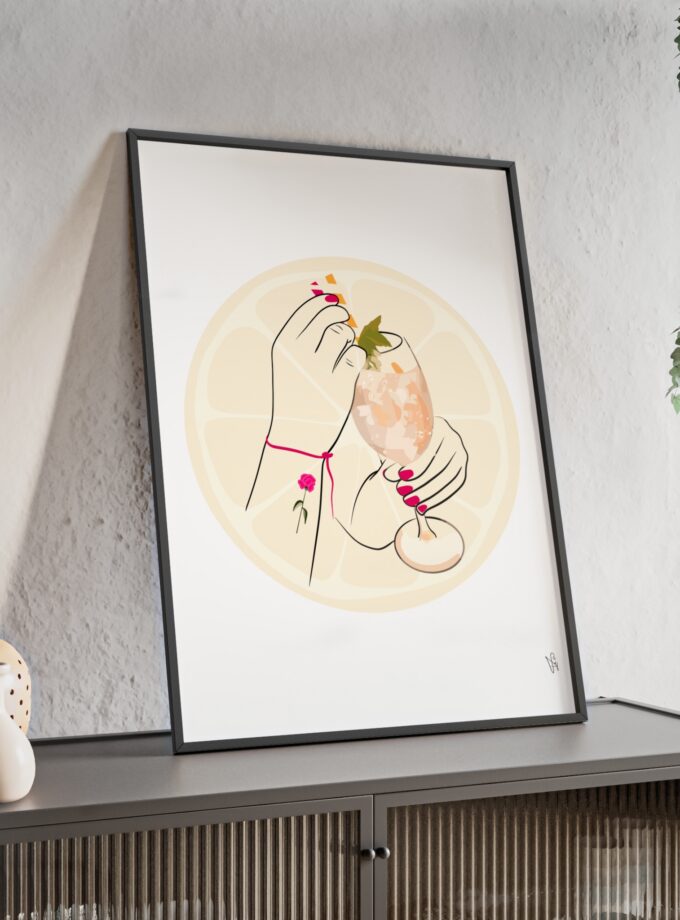 A Toast To Friendship Poster, Framed