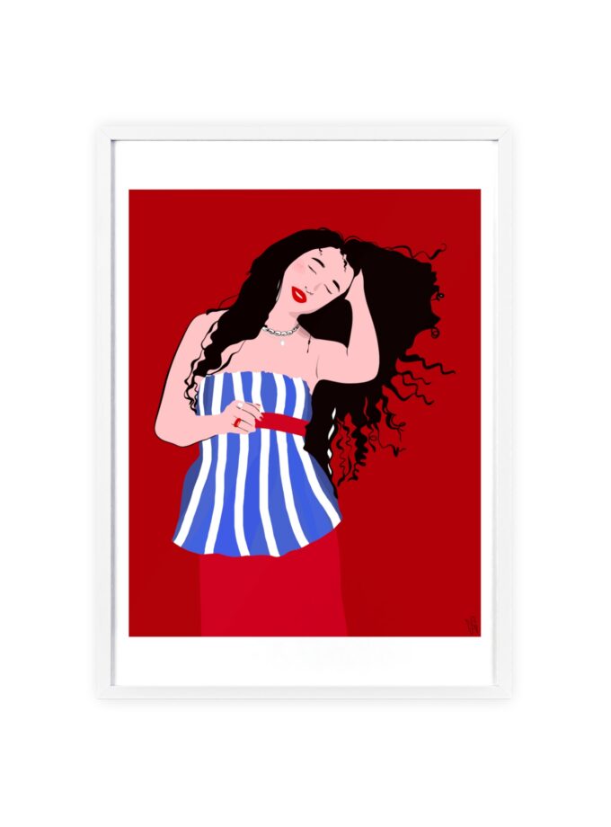 Salty Hair Poster, Framed