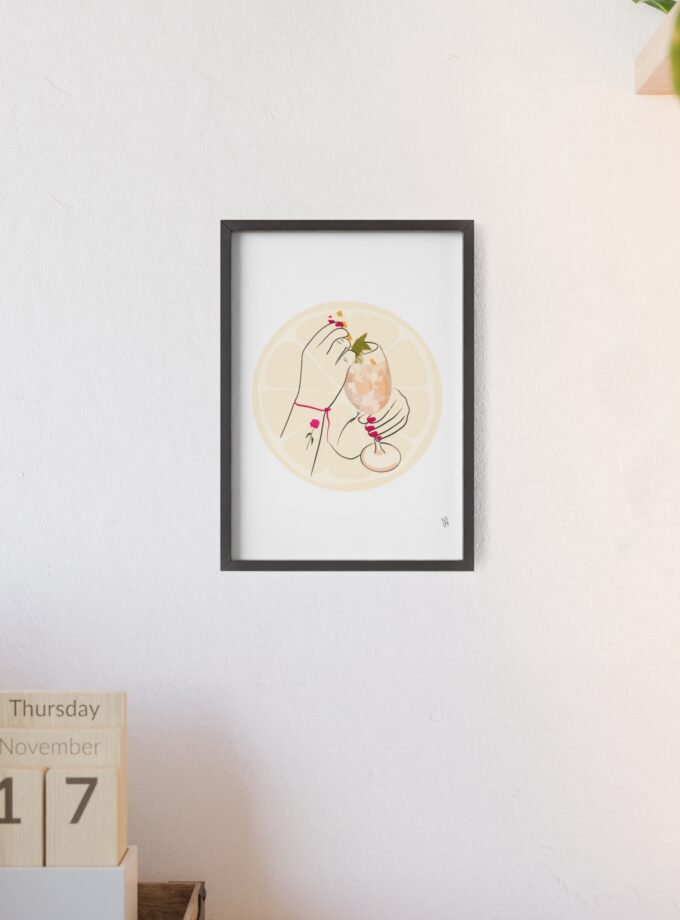 A Toast To Friendship Poster, Framed