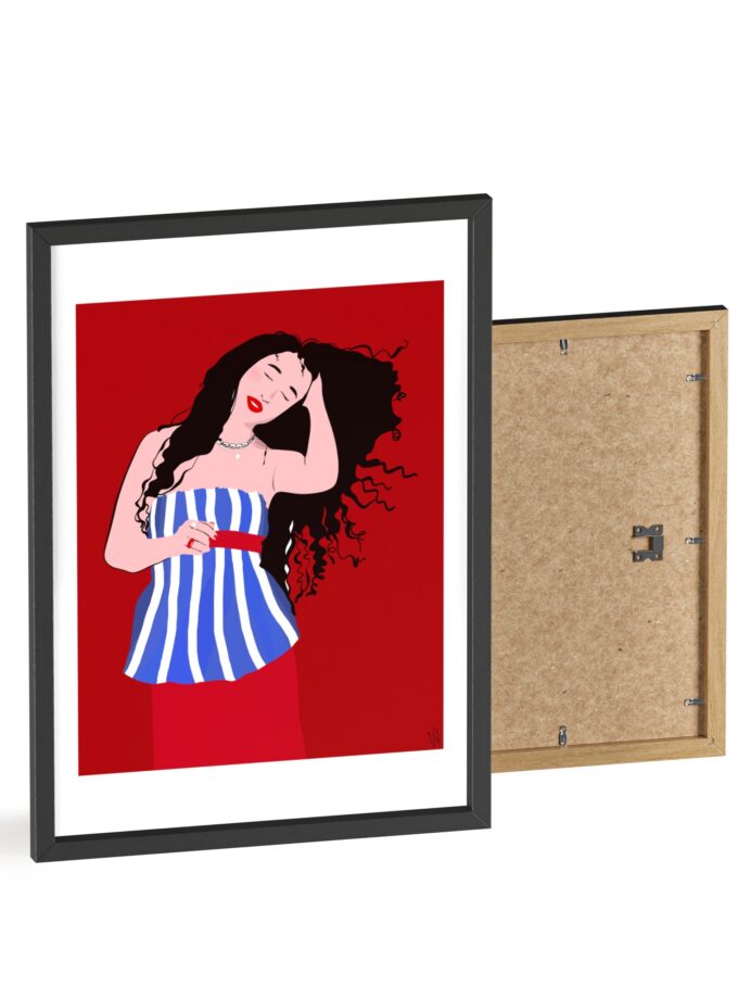 Salty Hair Poster, Framed