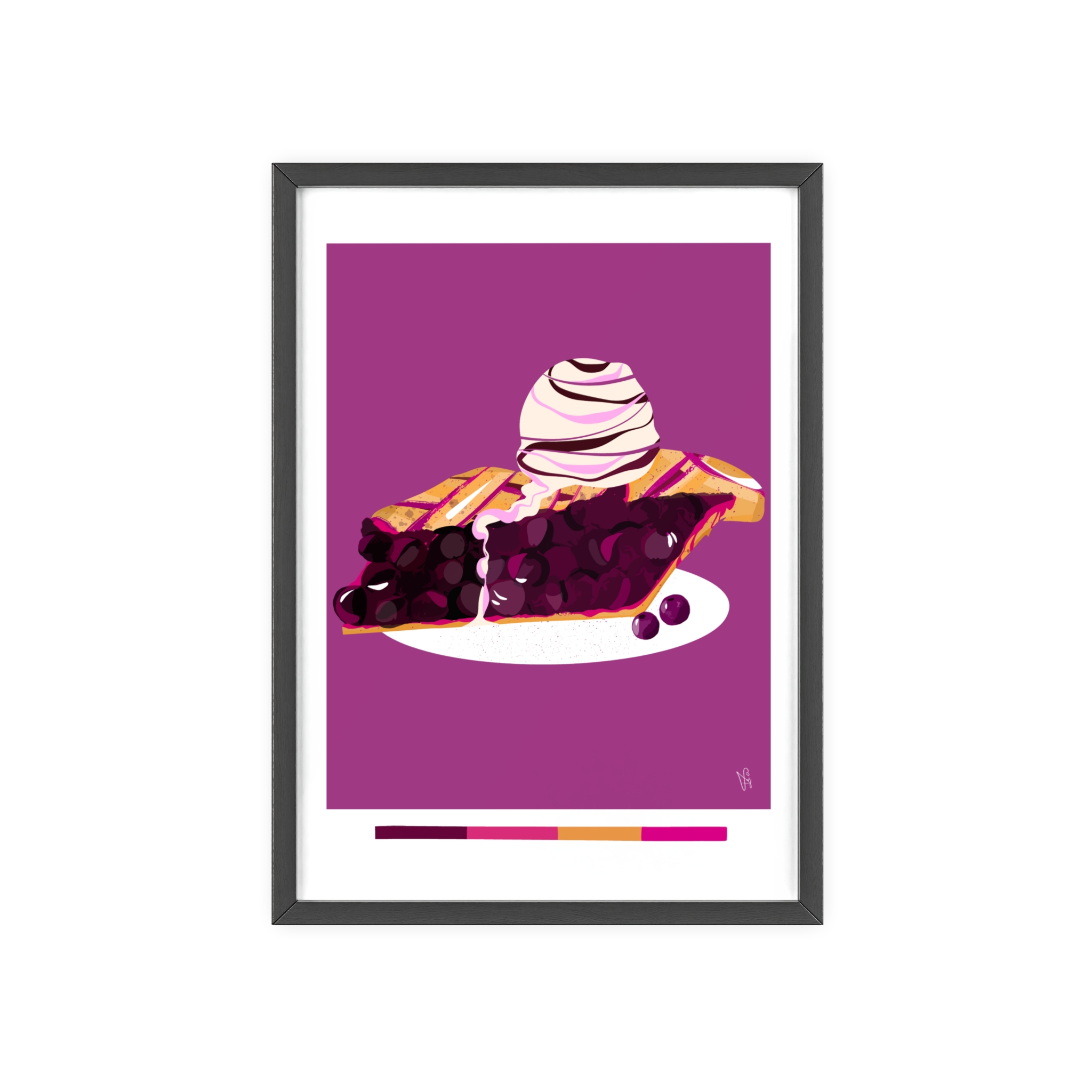 Blueberry Pie Poster, Framed - Image 53