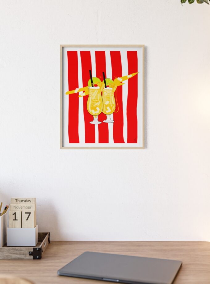 Pina Colada Poster, Framed