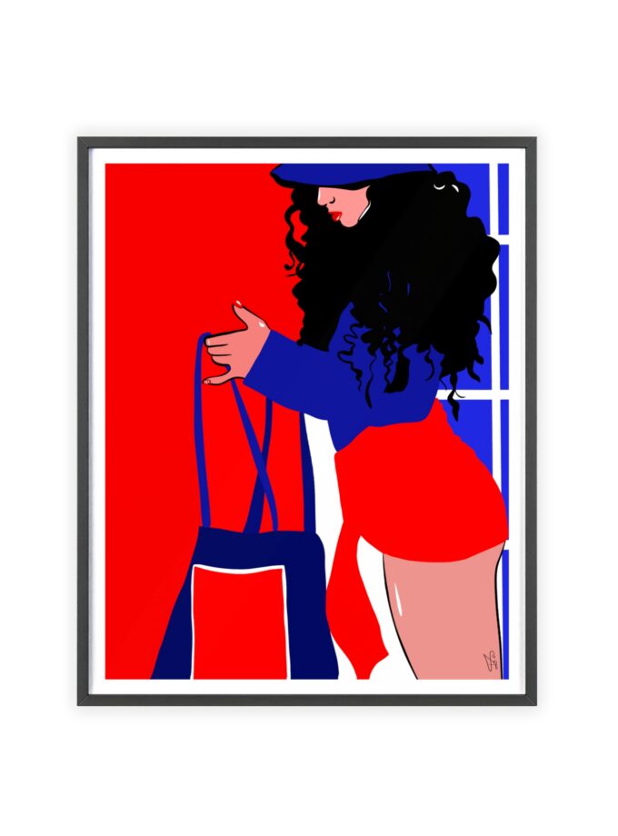 Beach Day Poster, Framed