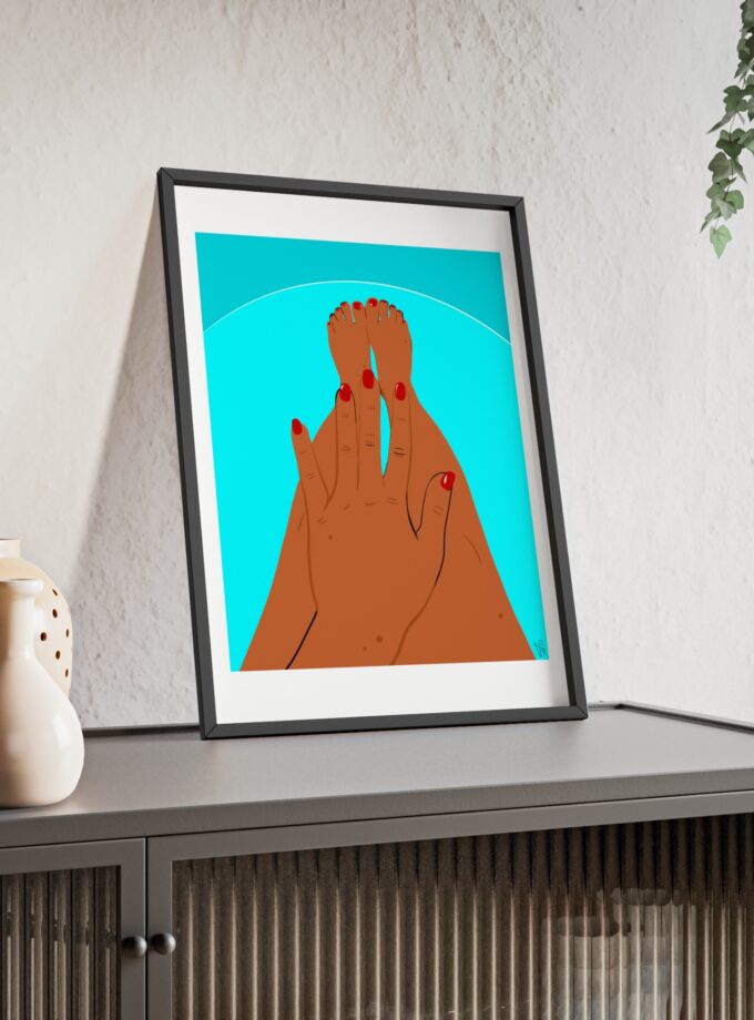 By The Pool Poster, Framed